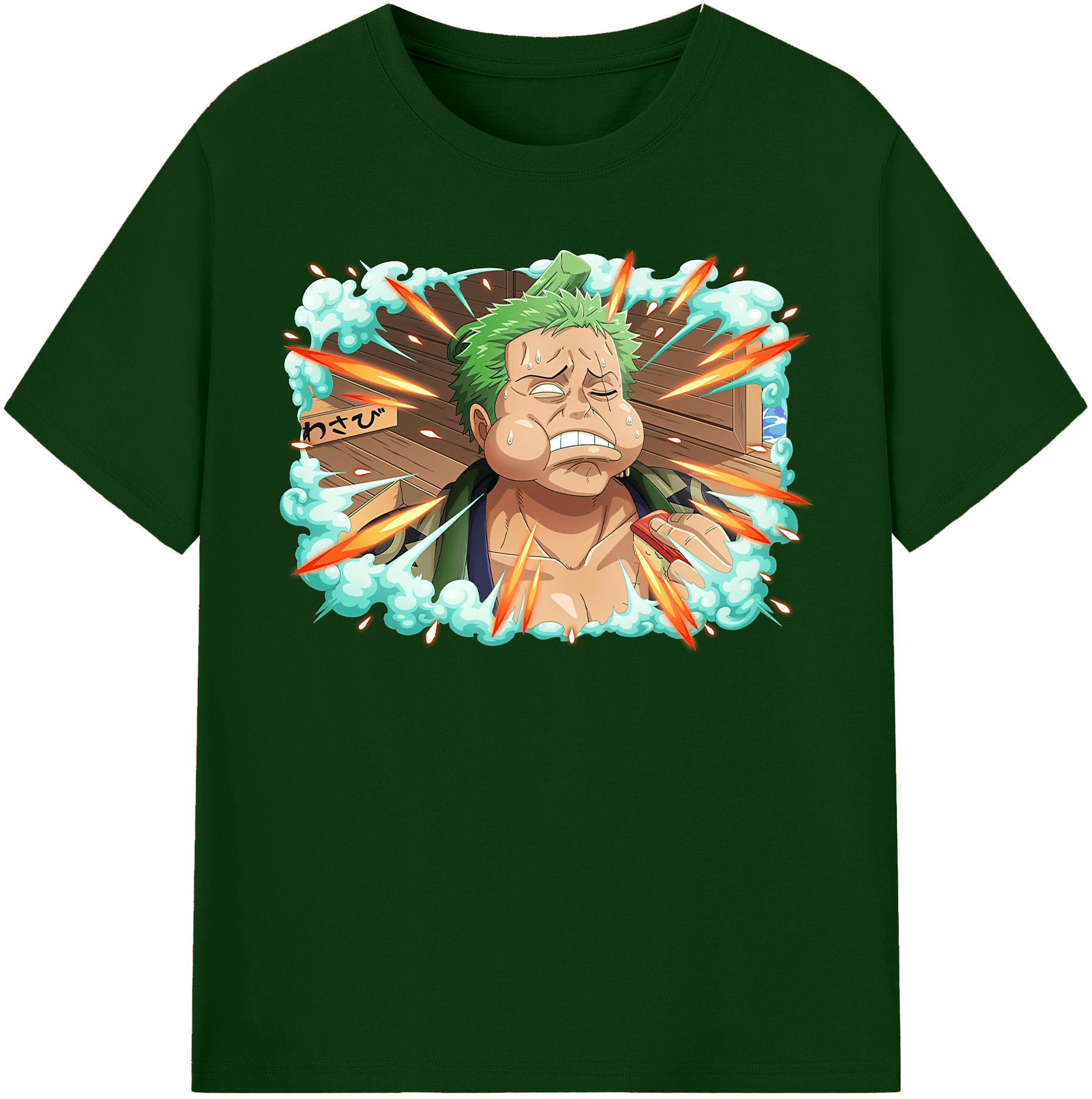ワンピース ロロノア・ゾロ ONE PIECE Roronoa Zoro 綿100％半袖Tシャツ（フロントプリント）